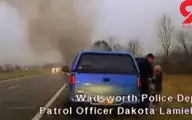 فیلم مامور پلیس در صحنه آتش سوزی مرگ آور +فیلم