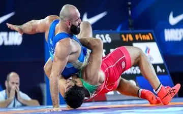 مسابقات جهانی کشتی فرنگی| مبارزه نیمه‌کاره گرایی با حریف کره‌ای/کشتی‌گیر ازبک اسیر فن ساروی شد