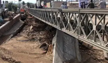  پلی که ارتش ۴۸ ساعته در مناطق سیل‌زده ساخت