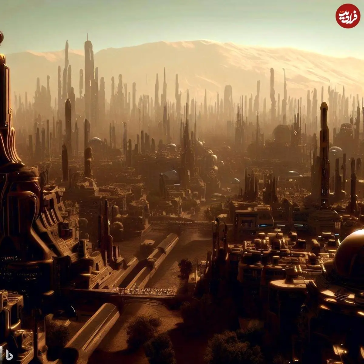 (تصاویر) وضعیت شهر تهران در سال 3023 میلادی از نظر هوش مصنوعی
