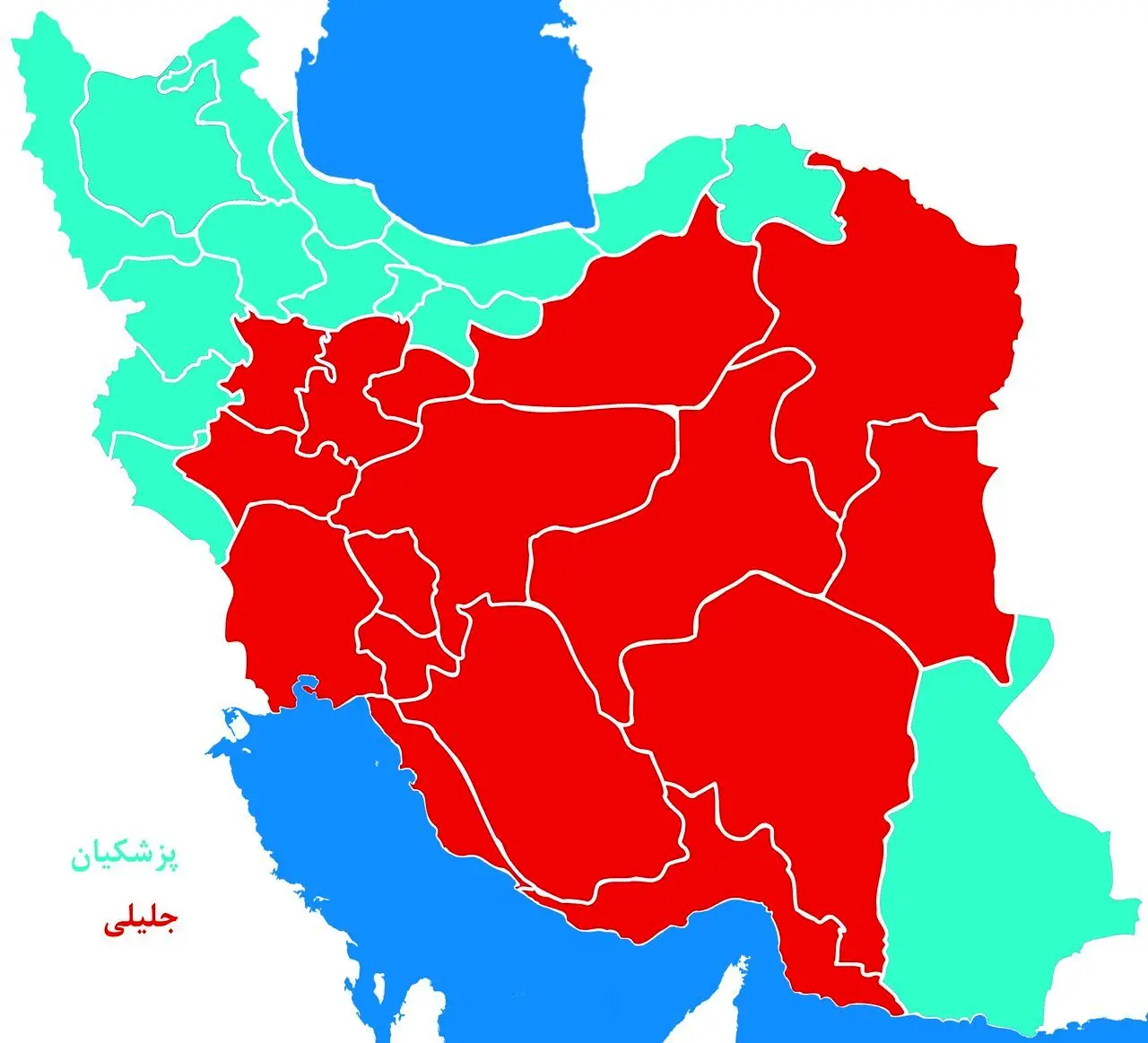 کدام استان ها در انتخابات دور دوم تغییر رنگ انتخاباتی دادند؟