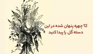 اگر 12 چهره پنهان در عکس را پیدا کنی یک نابغه ای !