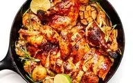 طرز تهیه خوراک مرغ و سبزیجات با سس مخصوص رژیمی