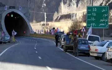 جاده هراز تا ساعت ۱۴ امروز بسته شد

