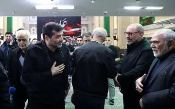 حضور وزیر ورزش در مراسم وداع با پیکر شهید شمخانی