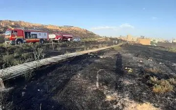 مهار آتش‌سوزی در محوطه تاریخی ربع‌رشیدی تبریز