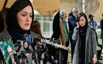 تیپ متفاوت شیلا خداداد در مراسم بزرگداشت علی معلم