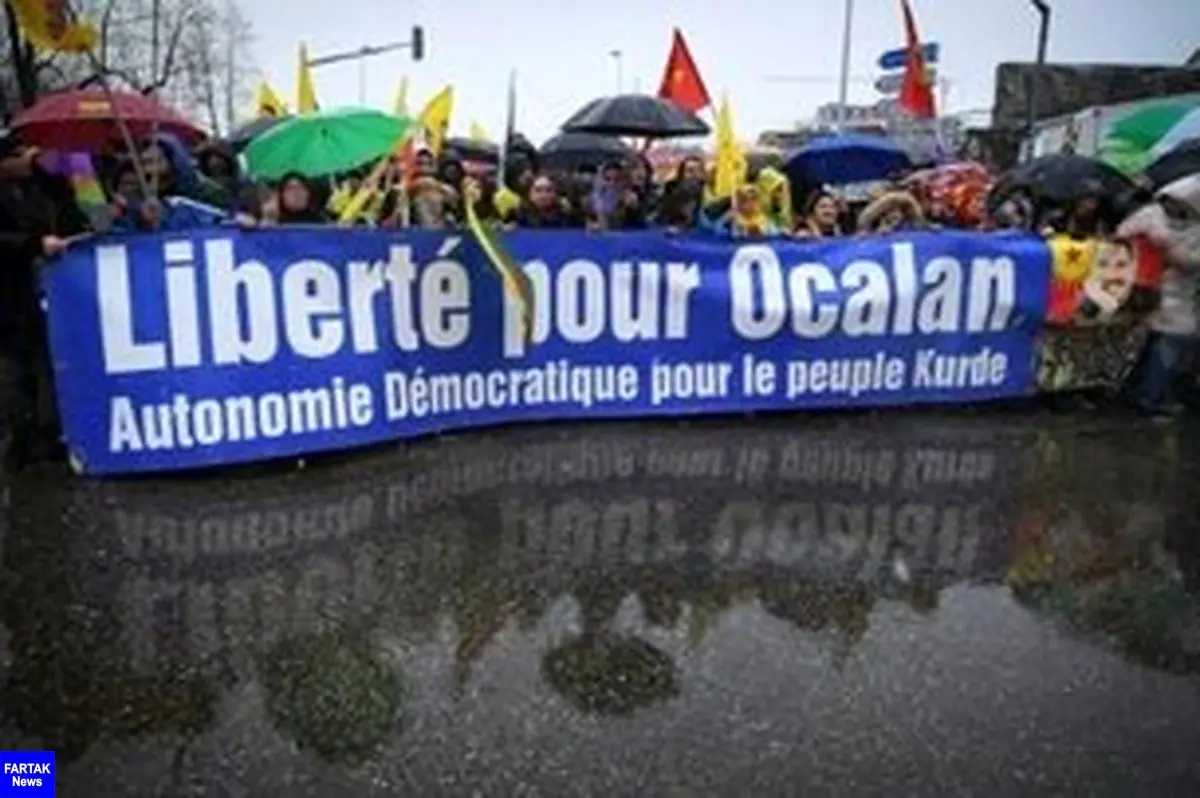 تظاهرات کردها در فرانسه برای آزادی اوجالان