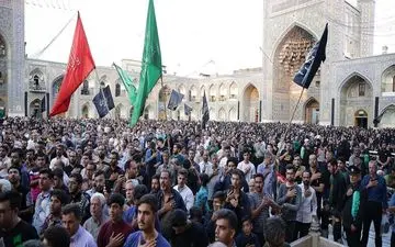 بارگاه حضرت ثامن الائمه(ع) عزادار شهادت جانسوز امام باقر(ع)