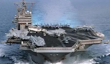 ورود ناو هواپیمابر نیروی دریایی آمریکا به خلیج فارس + فیلم
