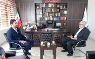 دیدار مدیر شعب بانک قرض‌الحسنه مهر ایران با فرماندار کرمانشاه
