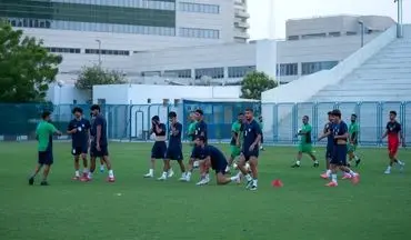 برگزاری تمرین نوبت صبح تیم ملی امید در دوبی