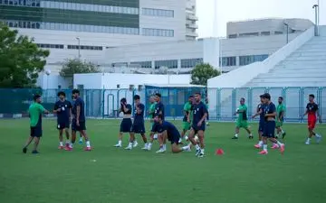 برگزاری تمرین نوبت صبح تیم ملی امید در دوبی