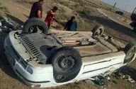 سفر نوروزی با طعم حادثه؛ واژگونی سمند، سه نفر را راهی بیمارستان کرد!
