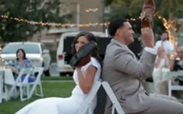  بازی جالبی که برای عروس و داماد ترتیب دادند