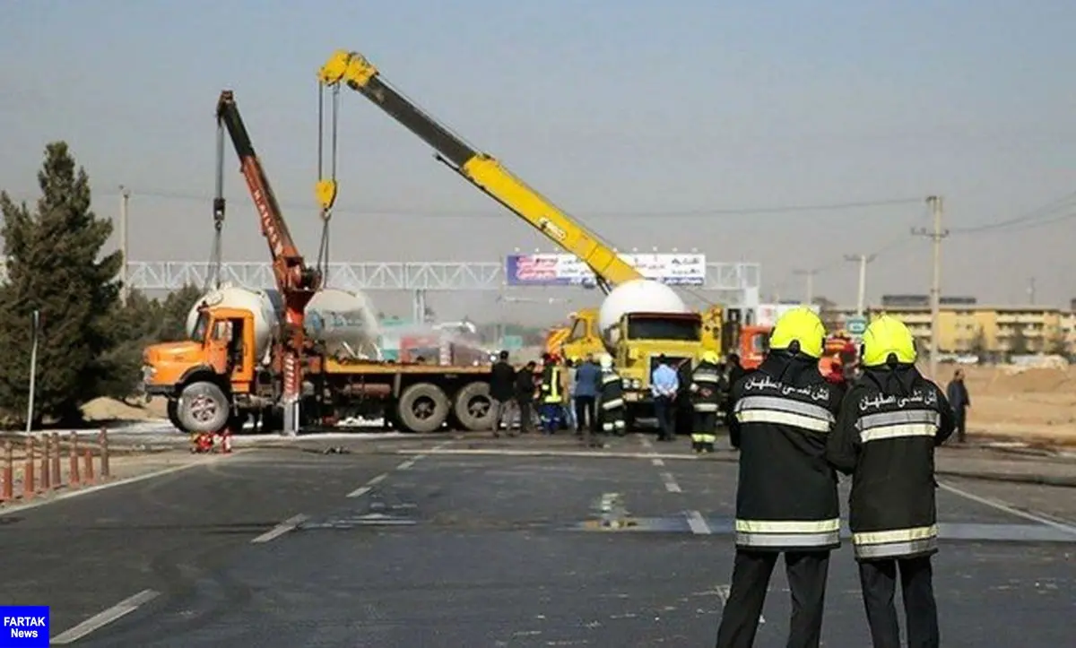 جزئیات واژگونی تانکر حمل اسید از زبان رئیس پلیس راه قم