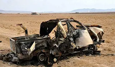 انهدام خودروی داعشی‌ها حین فرار از دست نظامیان عراقی + فیلم