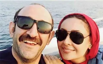 خوشگذرانی آقای بازیگر و همسرش در دریا