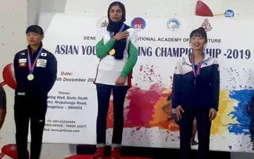 نایب قهرمانی دختر سنگنورد ایران در مسابقات قهرمانی آسیا