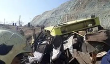  وضعیت امدادرسانی به قربانیان حادثه واژگونی اتوبوس در دانشگاه آزاد