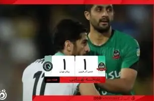 خلاصه بازی شمس آذر 1 - پیکان 1 + ویدئو