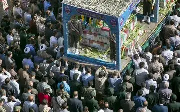 کرمانشاه - تشییع پیکر 34 شهید گمنام دفاع مقدس