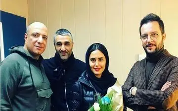 عکس یادگاری الناز شاکردوست به همراه امیر جعفری و پژمان جمشیدی 