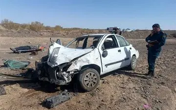 حادثه در محور بشرویه – فردوس؛ سه مصدوم در پی واژگونی خودروی تیبا 