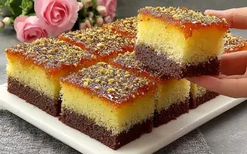 کیک ۵ دقیقه‌ای دو رنگ؛ خوشمزگی که تکرارش اجتناب‌ناپذیر است