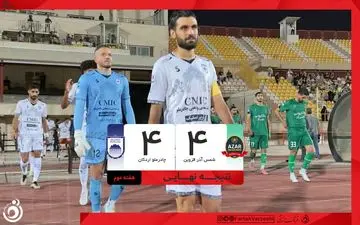 نمایش بی‌نظیر گلزنی؛ تساوی ۴-۴ شمس‌آذر و چادرملو در یکی از پرهیجان‌ترین بازی‌ها لیگ برتر