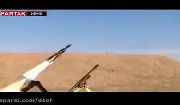 لحظه شلیک موشک از جنگنده سوخو ۲۵ سپاه + فیلم