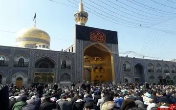 کاروان پیاده 1000 نفری ملل اسلامی به حرم مطهر رضوی مشرف شدند
