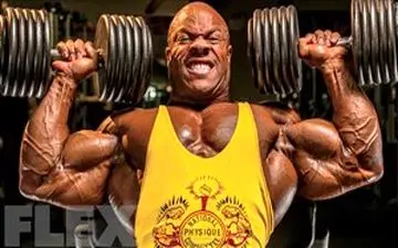 لحظاتی از تمرین فیل هیث قهرمان 7 دوره مستر المپیا+فیلم