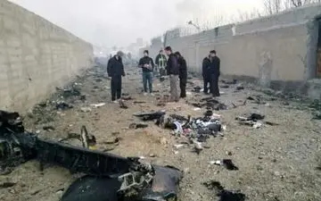 تصاویری از بقایای هواپیمای اوکراینی