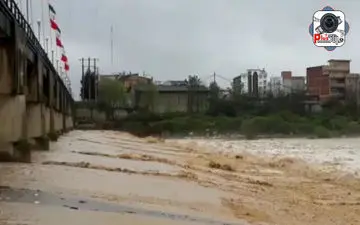 فیلم| سیلابی شدن و بالا آمدن آب رودخانه تجن