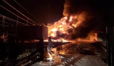 آتش‌سوزی در نیروگاه تولید برق الناصریه عراق
