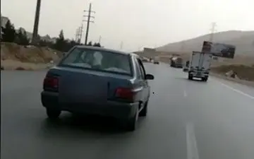 حمل گوساله با پراید! + فیلم 