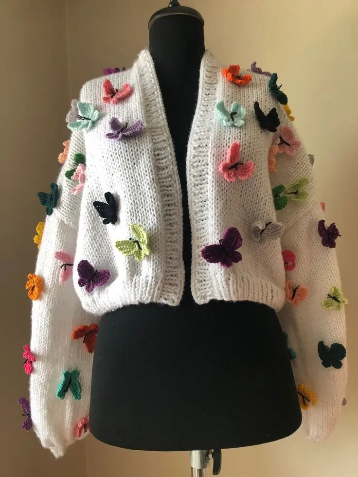 Butterfly-Chunky-Women-Cardigan-Oversized-Crochet-Cardigan-Cute-Butterfly-Cardigan-Gifts-for-Her-Oversized-Knitted-Butterfly-Cardigan
