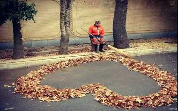  عاشق ترین رفتگر شیراز را ببیند+عکس