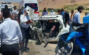 برخورد 2 خودرو حوالی مرغداری خراجی حادثه آفرید