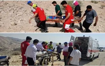 سقوط از ارتفاع در کوه‌های شهرستان جم