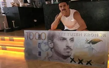 عکس/ تصویر زلاتان روی اسکنانس کشور سوئد