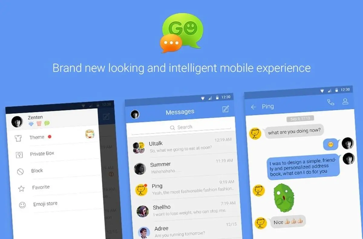 دانلود نرم افزار  GO SMS Pro 7.28 برای اندروید ؛ مدیریت حرفه ای پیامک ها