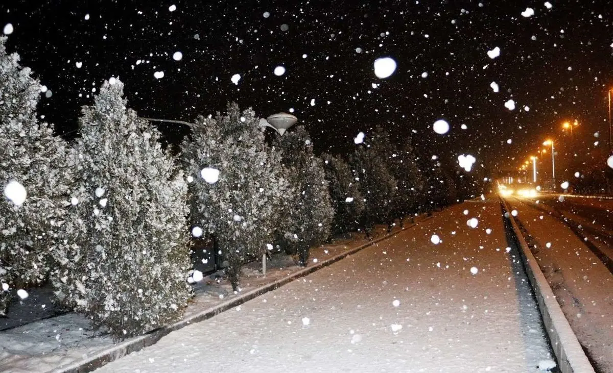 بارش برف در هراز و فیروزکوه