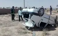 جان باختن مادر و دختر در واژگونی خودروی ال۹۰ در محور بردسکن - شهرآباد