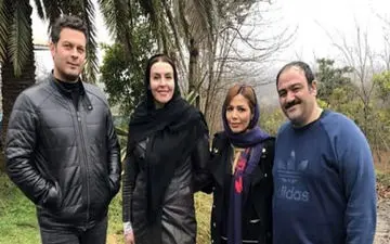 خوشگذرانی مهران غفوریان و پژمان بازغی به همراه همسرانشان