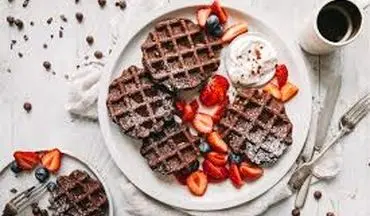طرز تهیه  وافل بدون شکر و رژیمی| برای صبحانه عالیه!