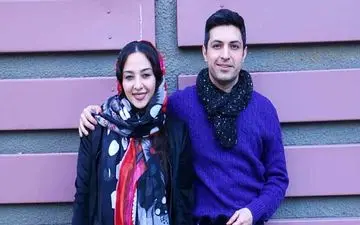 تیپ متفاوت اشکان خطیبی و همسرش دیشب در یک مراسم! + عکس