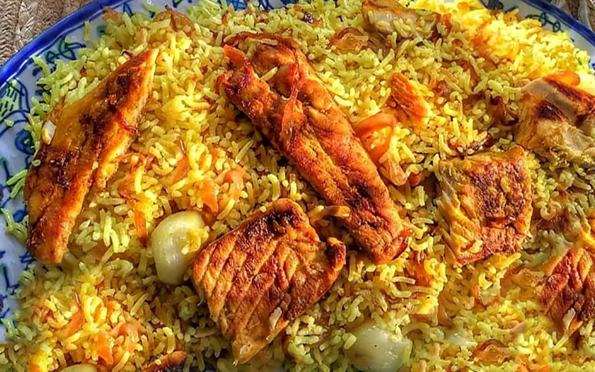 با ماهی این غذای خوشمزه رو درست کن | طرز تهیه پلو هزاری!