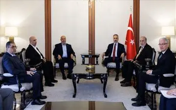 دیدار وزیر خارجه ترکیه با هیأت حماس در آنکارا